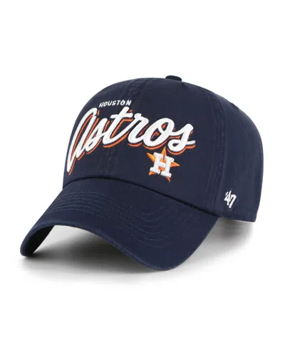 47 Brand Women's Navy Houston Astros Ariana Clean Up Adjustable Hat In Blue