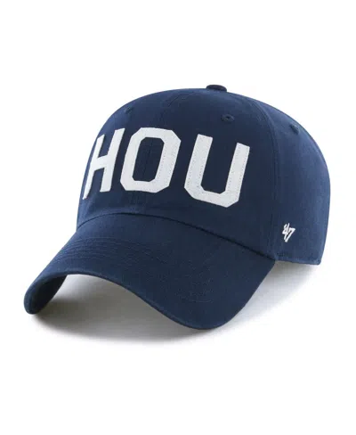 47 Brand Women's Navy Houston Texans Finely Clean Up Adjustable Hat