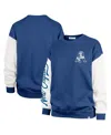 47 Brand Women's Navy New England Patriots Double Header Rise Andie Pullover Sweatshirt In Blue