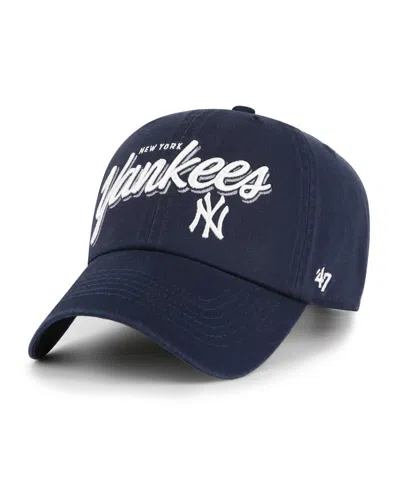 47 Brand Women's Navy New York Yankees Ariana Clean Up Adjustable Hat In Blue