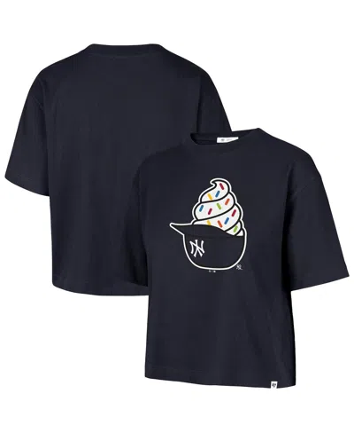 47 Brand Women's Navy New York Yankees Ice Cream Helmet T-shirt In Blue
