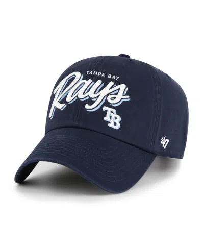 47 Brand Women's Navy Tampa Bay Rays Ariana Clean Up Adjustable Hat In Blue