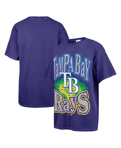 47 Brand Women's Navy Tampa Bay Rays Flashing Lights Boyfriend T-shirt In Blue
