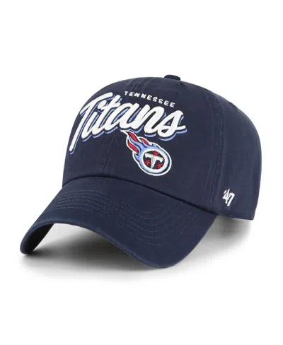 47 Brand Women's Navy Tennessee Titans Ariana Clean Up Adjustable Hat In Blue