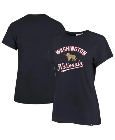 47 Brand Women's Navy Washington Nationals Regional Frankie T-shirt In Black