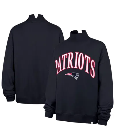 47 Brand Women's New England Patriots Vantage Oversized Mock Neck Sweatshirt In Blue