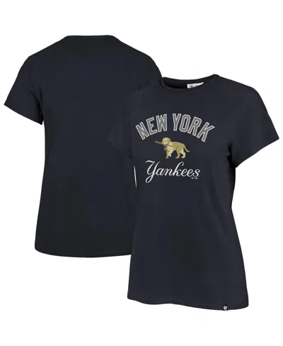 47 Brand Women's New York Yankees Premier '47 Frankie Tee Short-sleeve Crewneck Cotton T-shirt In Black