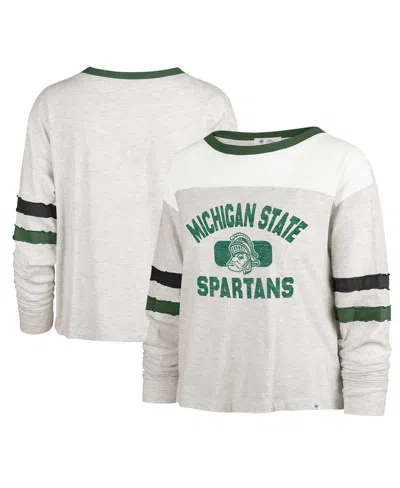 47 Brand Women's Oatmeal Michigan State Spartans Vault All Class Lena Long Sleeve T-shirt
