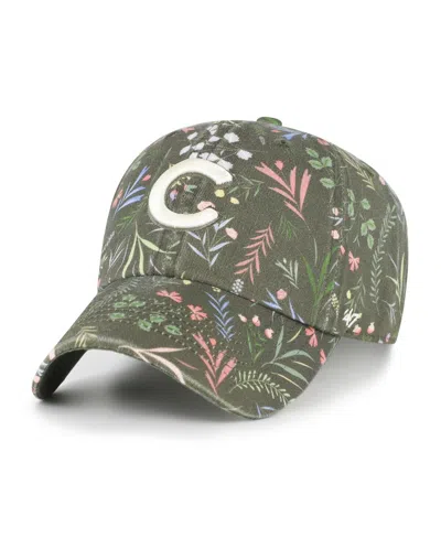 47 Brand Women's Olive Chicago Cubs Moss Verbena Clean Up Adjustable Hat In Green