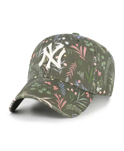 47 Brand Women's Olive New York Yankees Moss Verbena Clean Up Adjustable Hat In Green