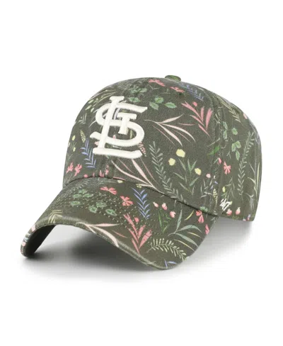 47 Brand Women's Olive St. Louis Cardinals Moss Verbena Clean Up Adjustable Hat In Green