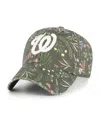 47 Brand Women's Olive Washington Nationals Moss Verbena Clean Up Adjustable Hat In Green