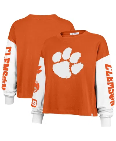 47 Brand Women's Orange Clemson Tigers Sydney Long Sleeve T-shirt