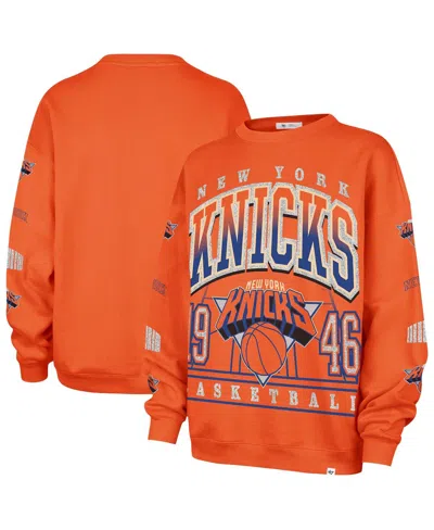 47 Brand Women's Orange New York Knicks 2025/26 City Edition Go Big Oversized Sweatshirt