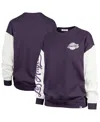 47 Brand Women's Oversized Pullover Sweatshirt Purple Los Angeles Lakers Rise Andie Pullover Sweatshirt In Purple