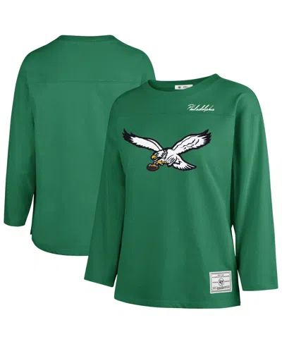47 Brand Women's Philadelphia Eagles Game Nod Crewneck Long-sleeve T-shirt In Green