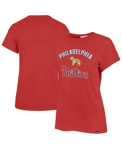 47 Brand Women's Philadelphia Phillies Regional Frankie Lived-in Look T-shirt In Red