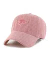 47 Brand Women's Pink Atlanta Falcons Mellow Corduroy Clean Up Adjustable Hat In Pink