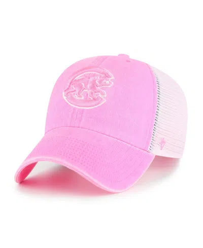 47 Brand Women's Pink Chicago Cubs Summer Fun Trucker Clean Up Adjustable Hat