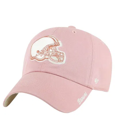 47 Brand Women's Pink Cleveland Browns Ballpark Cheer Dusty Rose Clean Up Adjustable Hat