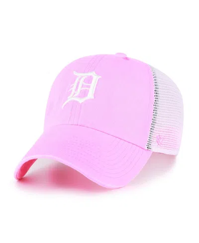 47 Brand Women's Pink Detroit Tigers Summer Fun Trucker Clean Up Adjustable Hat