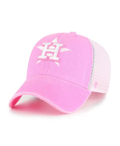 47 Brand Women's Pink Houston Astros Summer Fun Trucker Clean Up Adjustable Hat