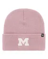 47 Brand Women's Pink Michigan Wolverines Haymaker Cuffed Knit Hat In Pink