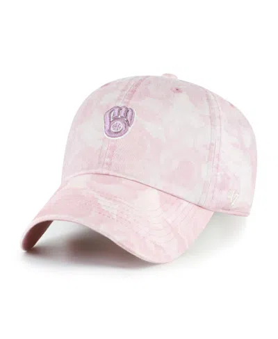 47 Brand Women's Pink Milwaukee Brewers Gardenia Clean Up Adjustable Hat