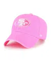 47 Brand Women's Pink San Francisco 49ers Bright Side Clean Up Adjustable Hat In Pink