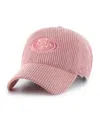 47 Brand Women's Pink San Francisco 49ers Mellow Corduroy Clean Up Adjustable Hat In Pink