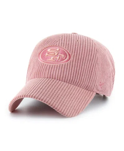 47 Brand Women's Pink San Francisco 49ers Mellow Corduroy Clean Up Adjustable Hat
