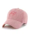 47 Brand Women's Pink Tampa Bay Buccaneers Mellow Corduroy Clean Up Adjustable Hat In Pink