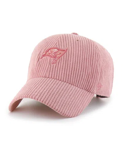 47 Brand Women's Pink Tampa Bay Buccaneers Mellow Corduroy Clean Up Adjustable Hat