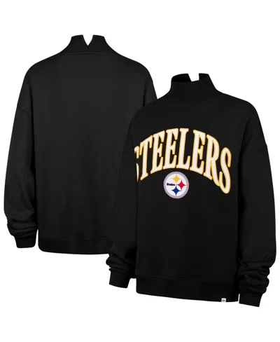 47 Brand Women's Pittsburgh Steelers Vantage Oversized Mock-neck Pullover Sweatshirt In Multi