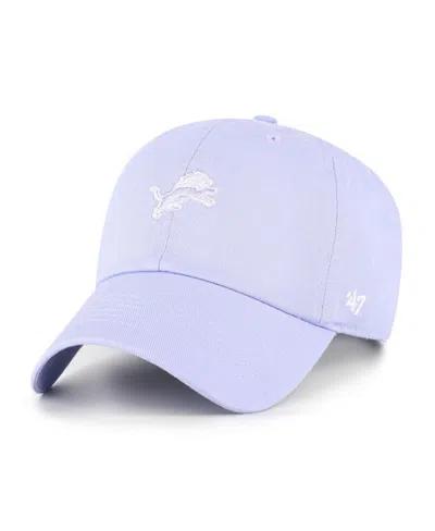 47 Brand Women's Purple Detroit Lions Base Runner Ballpark Clean Up Adjustable Hat
