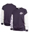 47 Brand Women's Purple Los Angeles Lakers Plus Size Oversized Rise Andie Pullover Sweatshirt In Purple