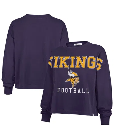 47 Brand Women's Purple Minnesota Vikings Outreach City Oversized Long Sleeve T-shirt In Blue