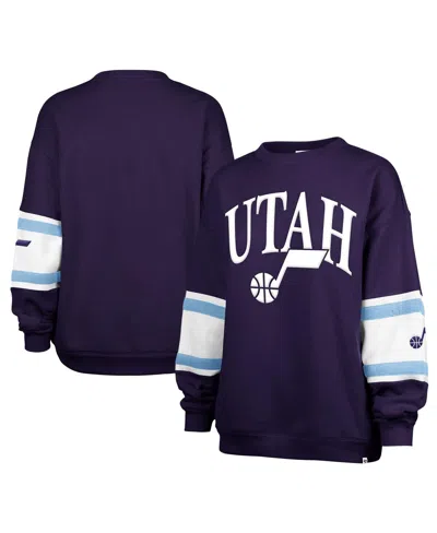 47 Brand Women's Purple Utah Jazz 2024/25 City Edition Steadfast Paneled Pullover Sweatshirt