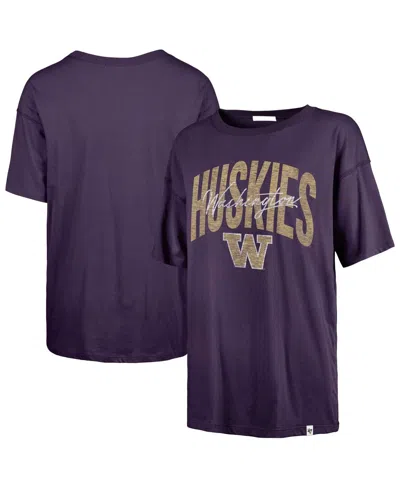 47 Brand Women's Purple Washington Huskies Muse Sadie T-shirt In Burgundy