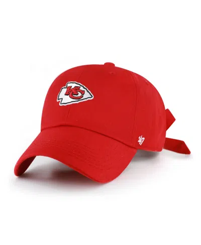 47 Brand Women's Red Kansas City Chiefs Bow Back Clean Up Adjustable Hat
