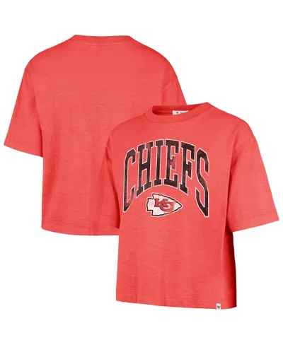 47 Brand Women's Red Kansas City Chiefs Cropped Mindi Slub T-shirt