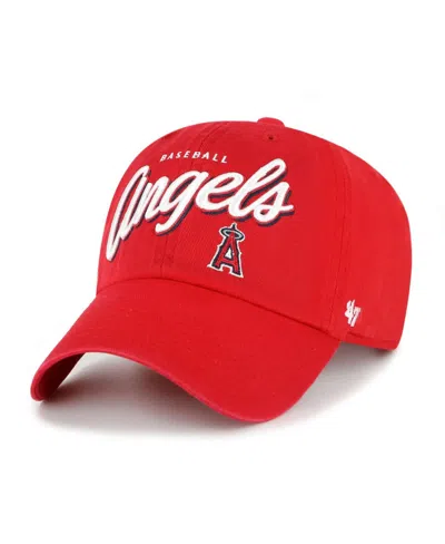 47 Brand Women's Red Los Angeles Angels Ariana Clean Up Adjustable Hat