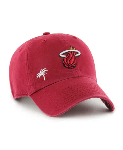 47 Brand Women's Red Miami Heat Confetti Under Visor Clean Up Adjustable Hat