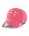 47 Brand Women's Red New England Patriots Luminance Cheer Clean Up Adjustable Hat