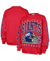 47 Brand '47  Red New York Giants Go Big Oversized Pullover Sweatshirt In Red