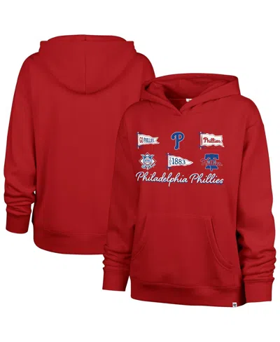 47 Brand Women's Red Philadelphia Phillies Bow Banners Naomi Hoodie