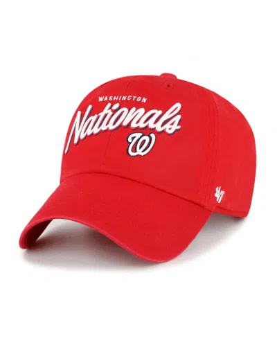 47 Brand Women's Red Washington Nationals Ariana Clean Up Adjustable Hat