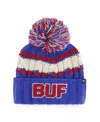 47 Brand Women's Royal Buffalo Bills Emma Cuffed Knit With Pom Hat In Blue