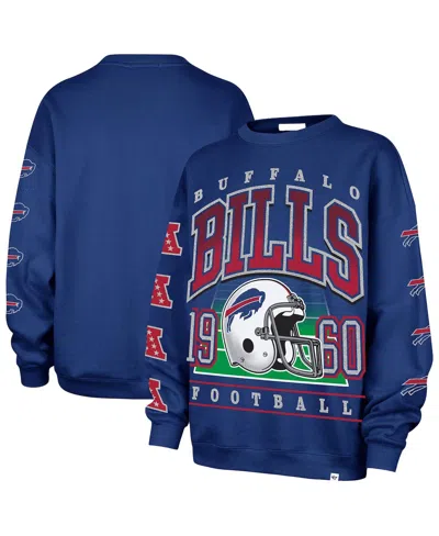 47 Brand '47  Royal Buffalo Bills Go Big Oversized Pullover Sweatshirt In Blue
