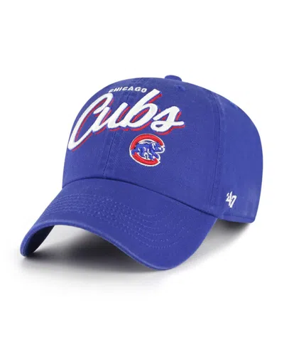 47 Brand Women's Royal Chicago Cubs Ariana Clean Up Adjustable Hat In Blue